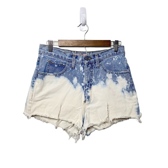 Vintage Guess High Rise  Mom Jean Shorts Sz 31 Distressed Bleached 90s women usa - Picture 2 of 13